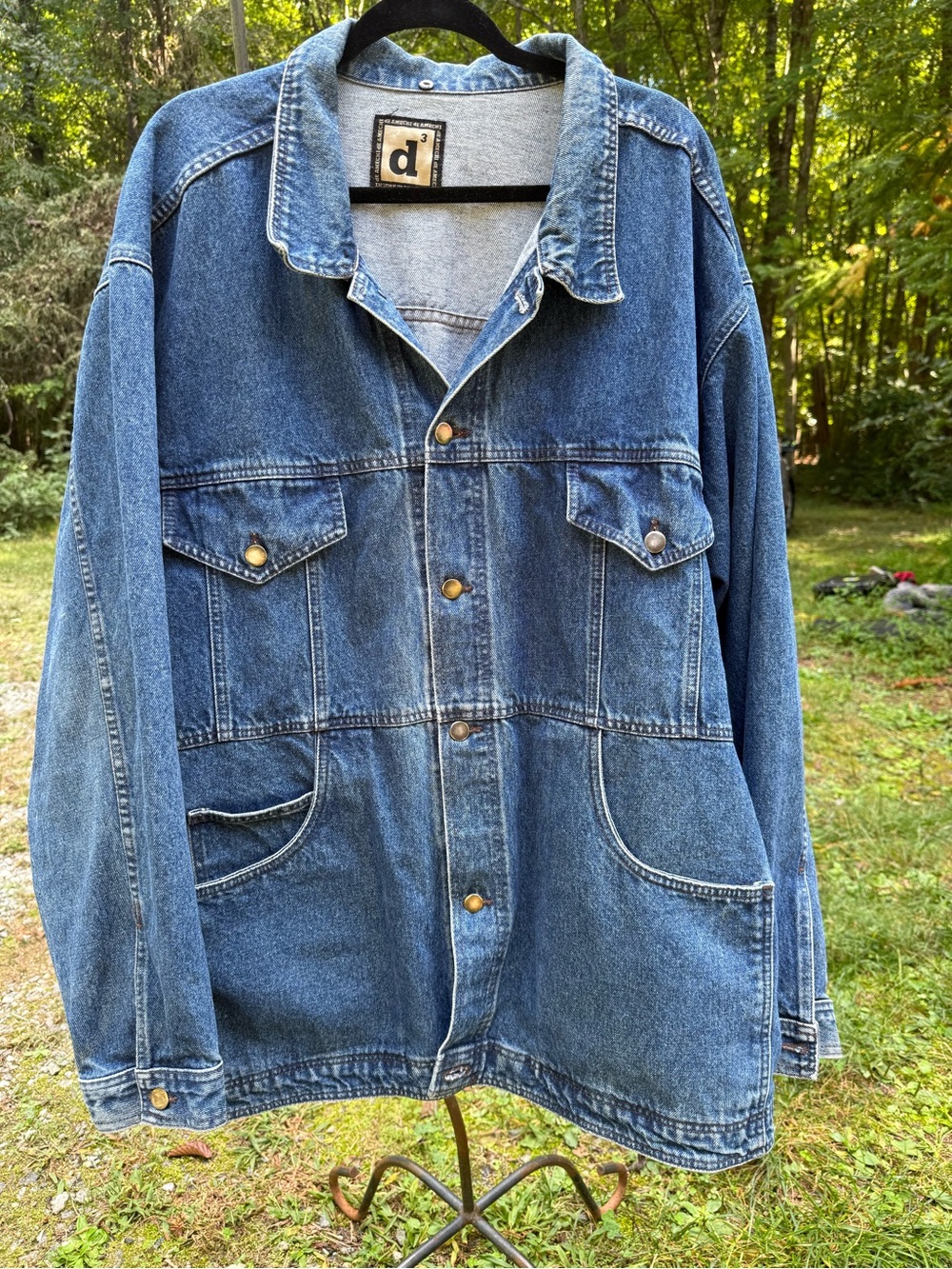 Vintage De Amechi d3 Denim Chore Coat Jacket 4X Y2K Oversized